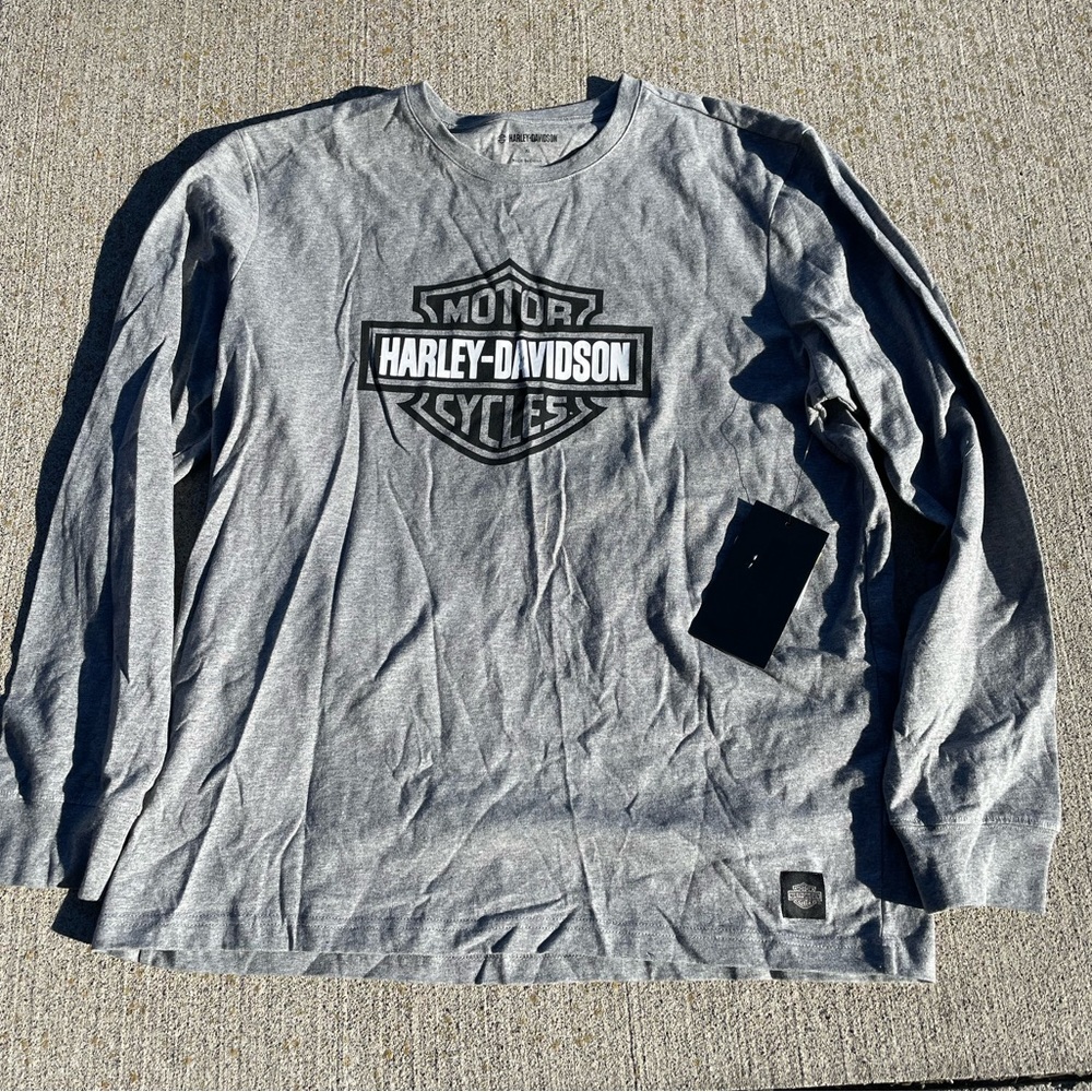 Harley Davidson long sleeve grey T shirt NWT Xl